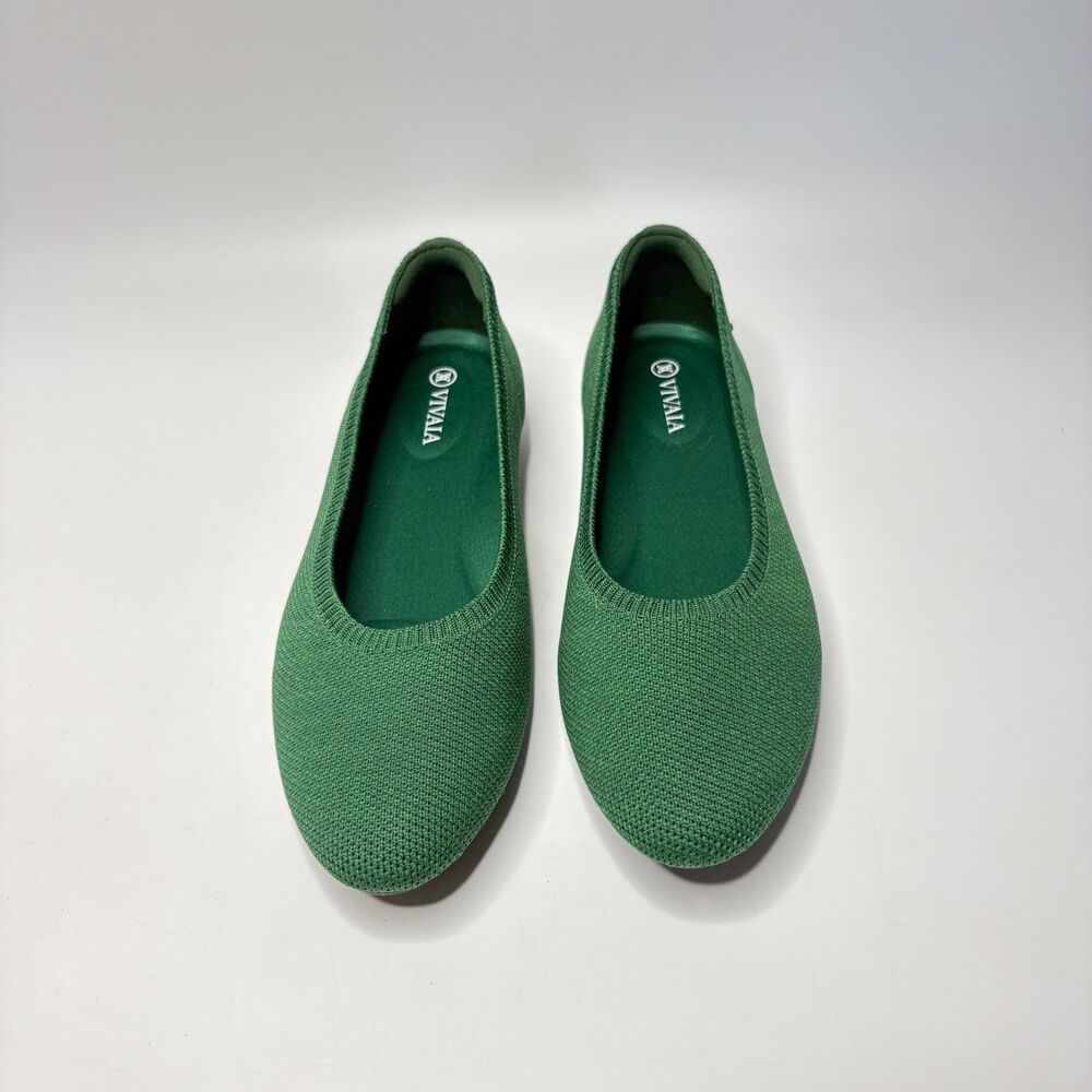VIVAIA Margot 2.0 Green Knit Flats Size EU38/US 7-7.5 Work/Commute/Comfy - Picture 3 of 8
